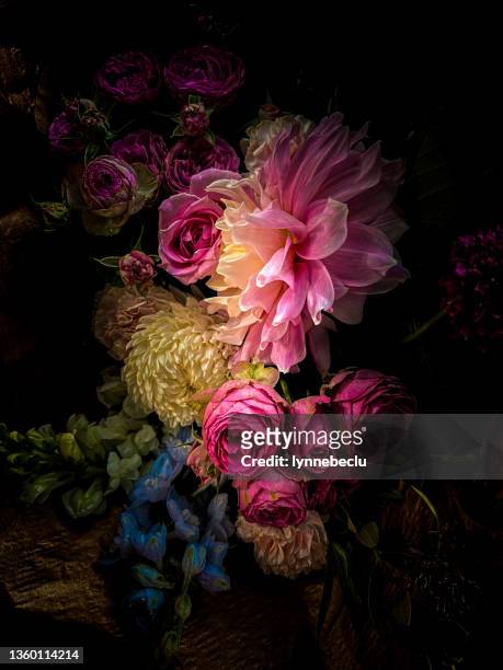  foto's en beelden met Pink Flower Black Background - Getty Images