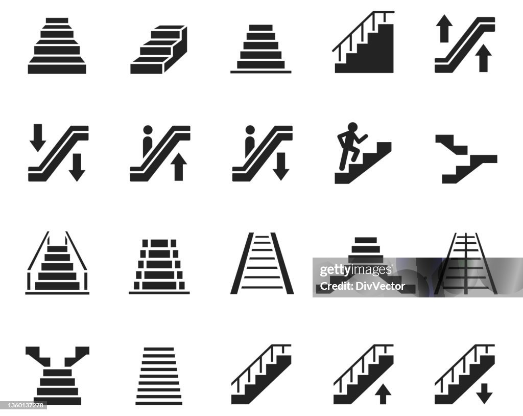 Stears Vector Stairs Vector Set High-Res Vector Graphic - Getty Images