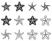 Starfish icon set