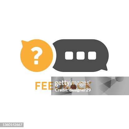 Feedback Speech Bubble Icon. Q and A Dialogue Bubble Vector Design on White Background. Feedback Speech Bubble Icon. Q and A Dialogue Bubble Vector Design on White Background.