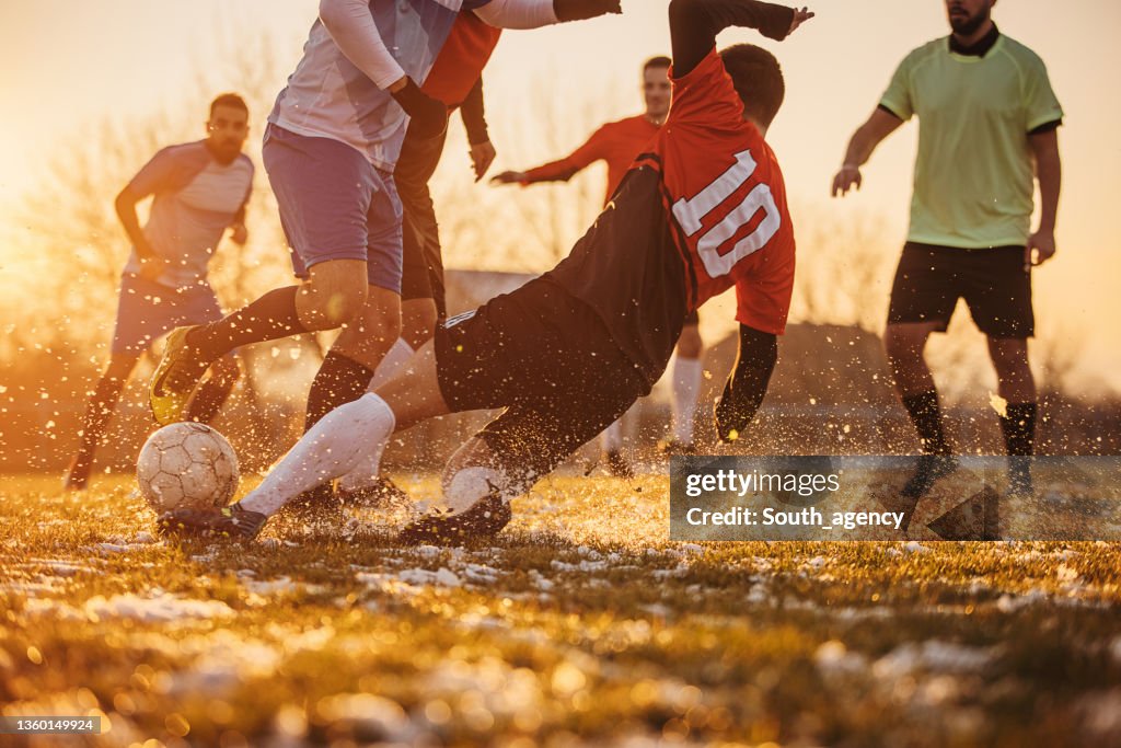 Male soccer match