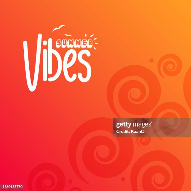 lettering composition of summer vacation stock illustration on abstract background. - beach vibes stock illustrations