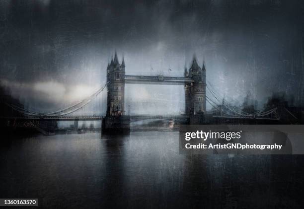 art landscape of londong bridge. - art and city museum stock pictures, royalty-free photos & images