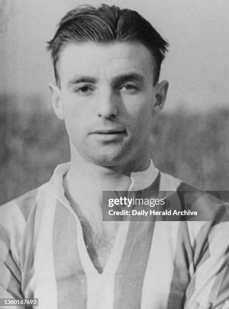 Stanley Matthews portrait while playing for Stoke City, 1938.