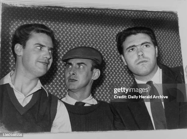 Left to right, Ray Galton, Spike Milligan, and Alan Simpson, 1955.