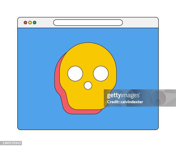 web browser concept design - email browser stock illustrations