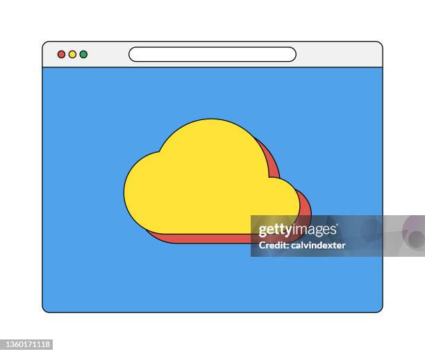 web browser concept design - cloud computing stock illustrations