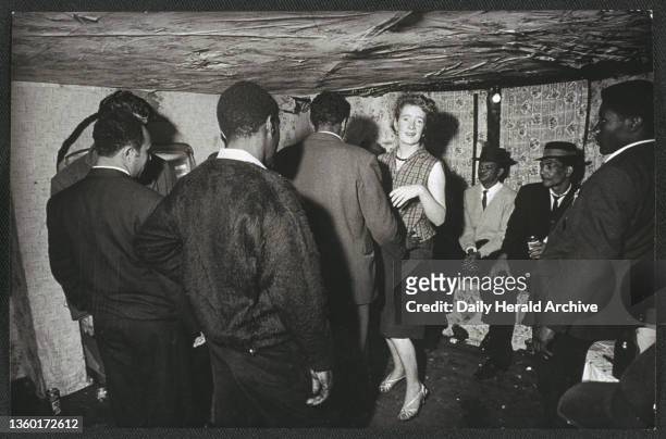 Dancers at a club in Brixton, London, taken by Alan Clifton, 1960. A photograph of dancers at a club in Brixton, London, taken by Alan Clifton for...