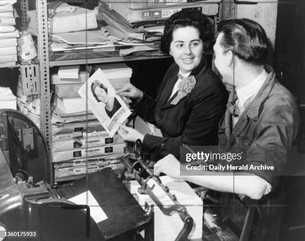 Betty Boothroyd at the printers during the South East Leicestershire by-election, November 1957. Betty Boothroyd was born on 8 October 1929 in...