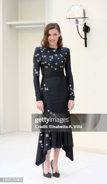 Marta Nieto attends the photocall of the movie "Lasciarsi Un Giorno A Roma" at Le Meridien Visconti Hotel on December 21, 2021 in Rome, Italy.