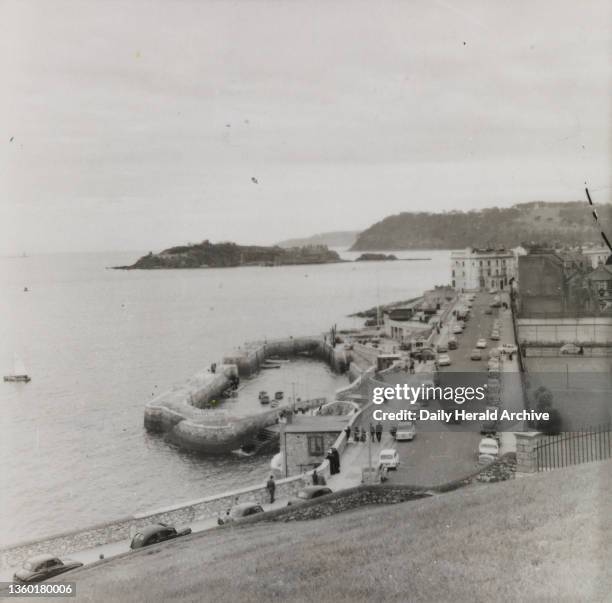 In Search of England , 1961. General view of Drake's Island and Harbour taken from Plymouth Hoe. Photograph by Fincher.