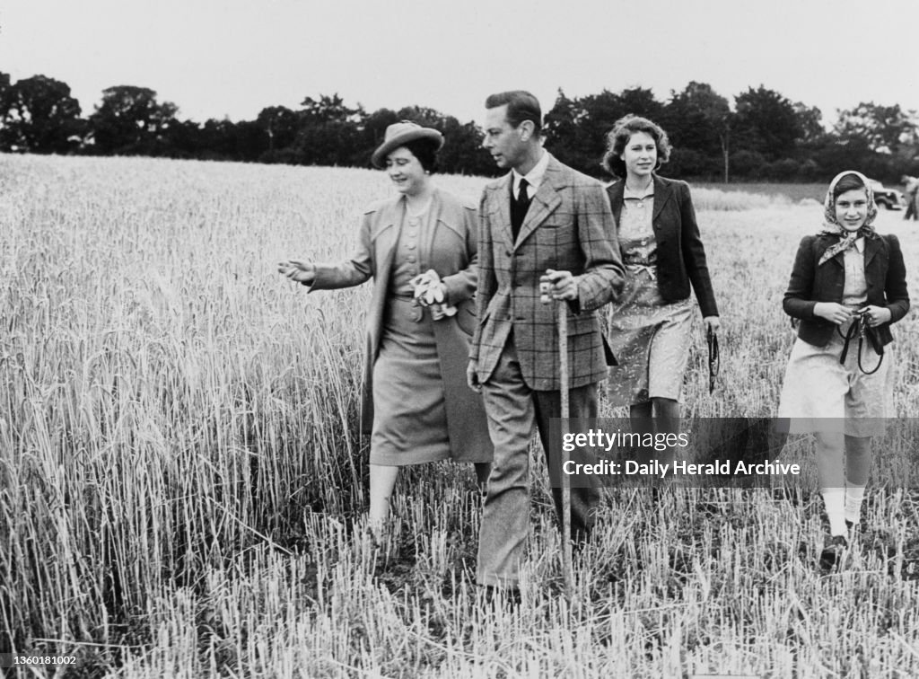 Royal family at harvest time, August 1943