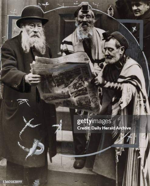 News of Nazi persecution of German Jews reaches Jewish community in London, 1933. The Daily Herald Archive contains all of the photographic prints...