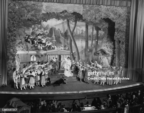 Scene from R Leoncavallo's opera,'Pagliacci' Trocadero Cinema South London 12 July 1931.