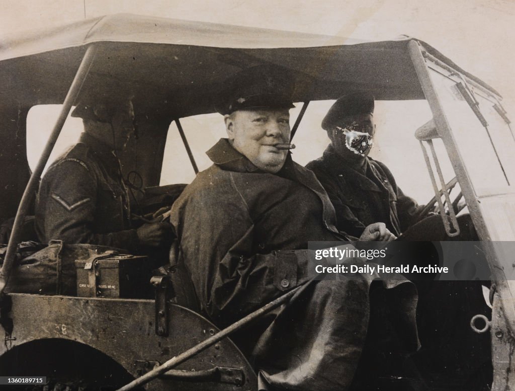 Mr Churchill visits Normandy, 1944