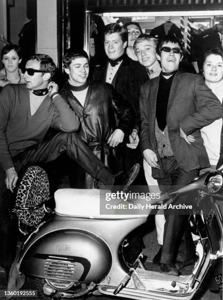 ‘Wow! Its the latest, whackiest Mod Craze yet - Dog Collars!’, October, 1964. 'Young Mods at Gravesend, Kent have started their own fashion featuring...