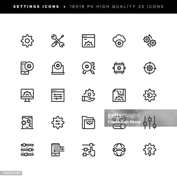 settings icons - prepare stock illustrations