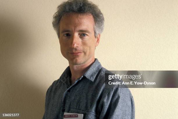 Portrait of Larry Tesler, from Apple Computer, at the annual PC Forum, Palm Springs, California, March 19-22.