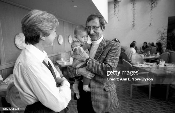 Micky Kaplan , Lauren Dyson, and Freeman Dyson, from the Institute for Advanced Study, talk at the annual PC Forum, Tucson, Arizona, 1990.