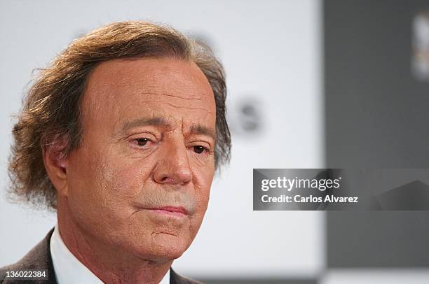 Spanish singer Julio Iglesias receives the Award for artist who has sold the most records in Spain and Latino Artist Award for the most albums sold...