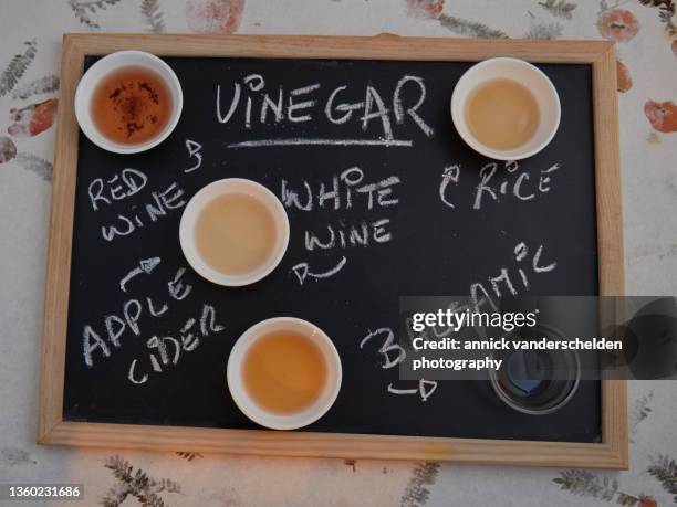 vinegars - balsamico stock-fotos und bilder