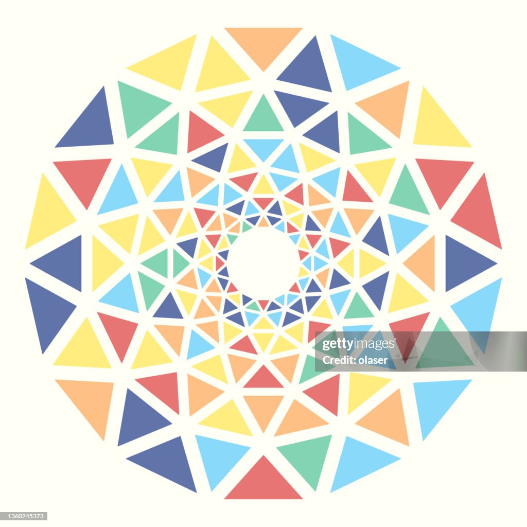 Triangle Diamonde Rounded Round Colorful Triangle Shapes In Diamond Pattern High-Res Vector ...