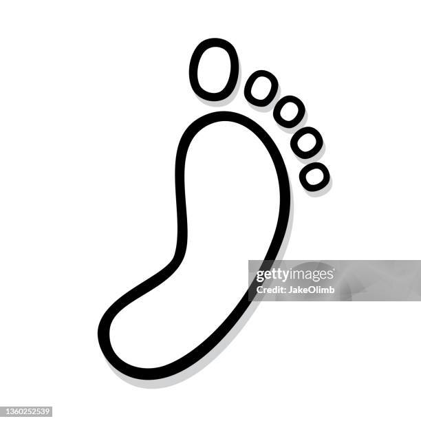 footprint doodle 4 - cartoon feet stock illustrations