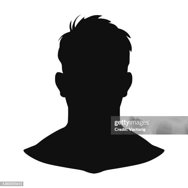 people icon head silhouette set - mug shot stock illustrations