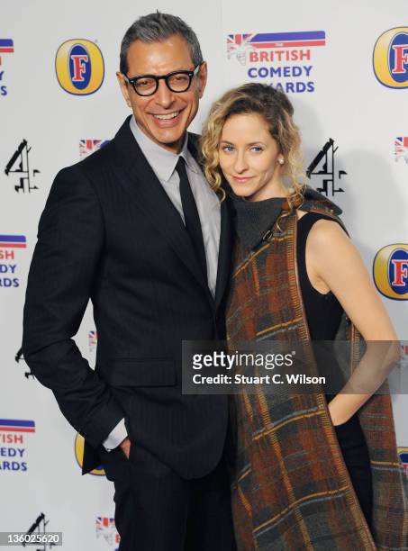 Jeff Goldblum and Emilie Livingston attend the British Comedy Awards at Fountain Studios on December 16, 2011 in London, England.
