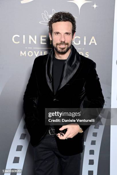 Francesco Montanari attends the red carpet of the Cinemagia Movie Awards 2021 at Hotel St. Regis on December 21, 2021 in Rome, Italy.