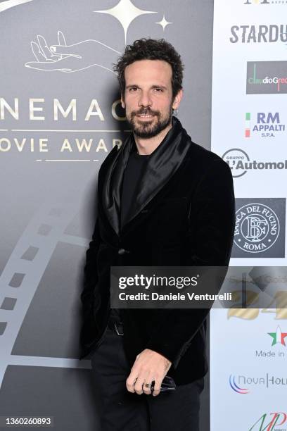 Francesco Montanari attends the red carpet of the Cinemagia Movie Awards 2021 at Hotel St. Regis on December 21, 2021 in Rome, Italy.