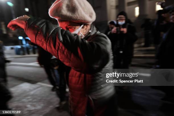 Isabel Maxwell, sister of Ghislaine Maxwell, leaves the Thurgood Marshall United States Courthouse in Manhattan at the end of the day as the jury...