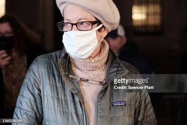 Isabel Maxwell, sister of Ghislaine Maxwell, leaves the Thurgood Marshall United States Courthouse in Manhattan at the end of the day as the jury...