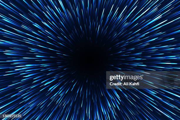 abstract lights motion speed radial lines background - creative perspectives stock illustrations