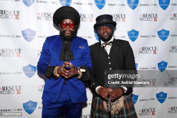 Redeemer Resk'Que and Cliff Michel attend the 5th annual Vision 2020 Ball Holiday Benefit Cocktail Gala by the Rescue Project and Haven Hands Inc.,...