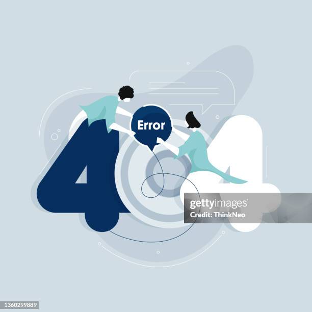 404 error concept, operating system error warning - building mistake stock illustrations