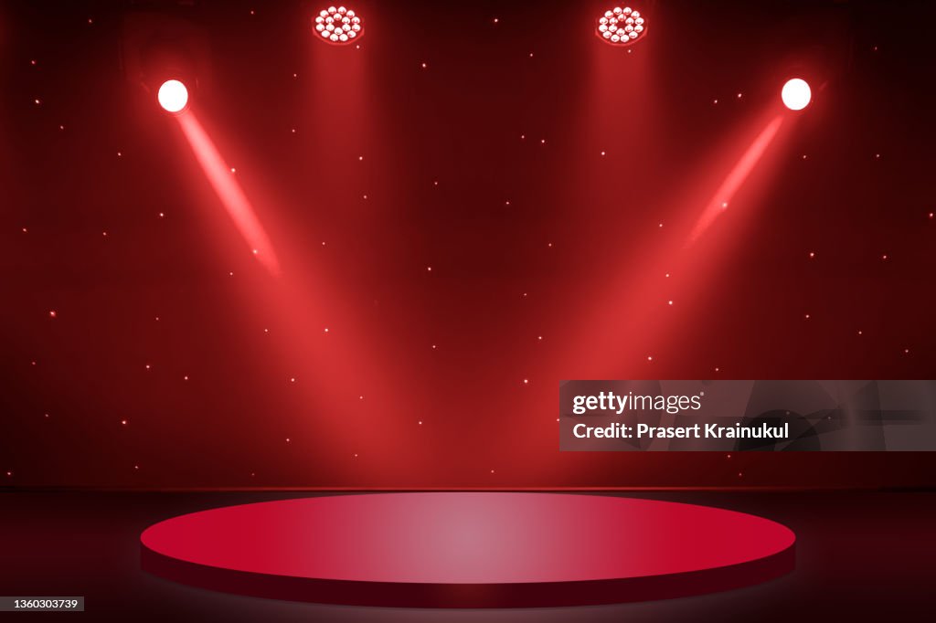 Red stage background
