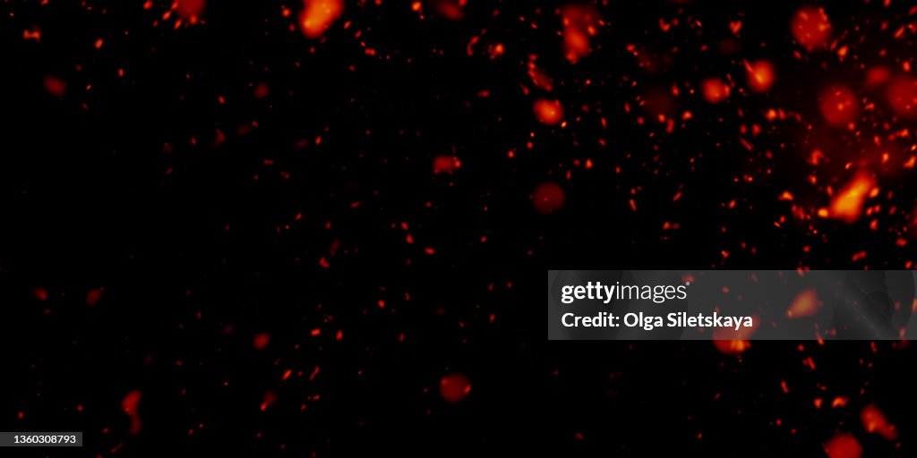 Sparks on black background