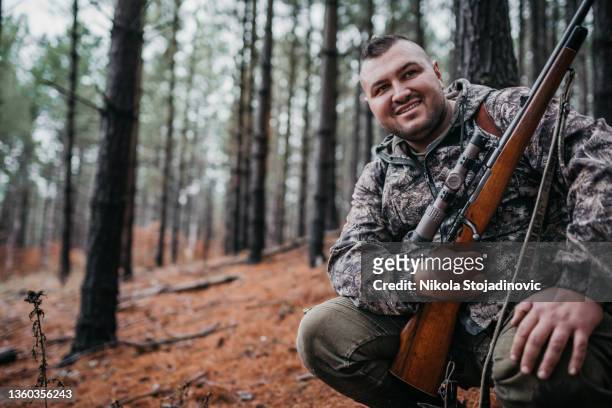 male hunter - shotgun stock pictures, royalty-free photos & images