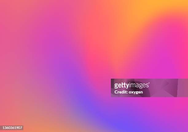 abstract trendy yellow purple blured swirl wave motion fluid soft  background - kromme stockfoto's en -beelden