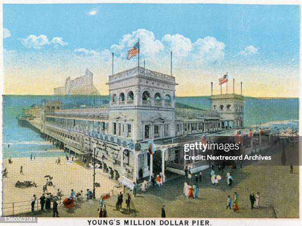 Vintage color historic souvenir photo postcard published circa 1921 as part of a series titled, 'Atlantic City, New Jersey, the World's Playground,'...
