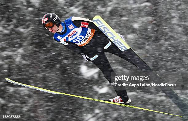 Anders Bardal of Norway competes in the Men's Ski Jumping HS137 during day one of the FIS World Cup Ski Jumping on December 17, 2011 in Engelberg,...