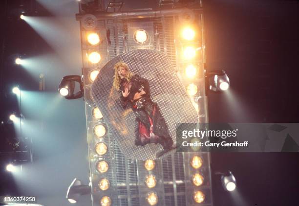 American Pop singer Britney Spears performs onstage, during her 'Dream Within a Dream' tour, at Continental Airlines Arena , East Rutherford, New...