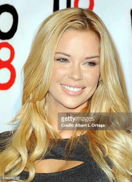 Model Jessa Hinton arrives for the City Of West Hollywood's Proclaimation of Dec 13th as "NOH8 Day" Held at The House Of Blues on December 13, 2011...