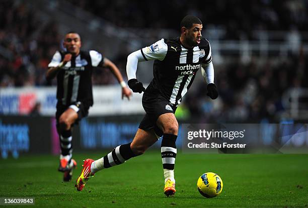 Newcastle player Leon Best in action during the Barclays Premier league game between Newcastle United and Swansea City at St James' Park on December...