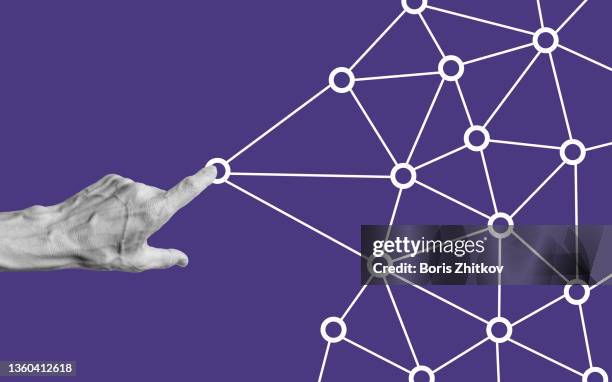 creating network. - structure abstract stockfoto's en -beelden
