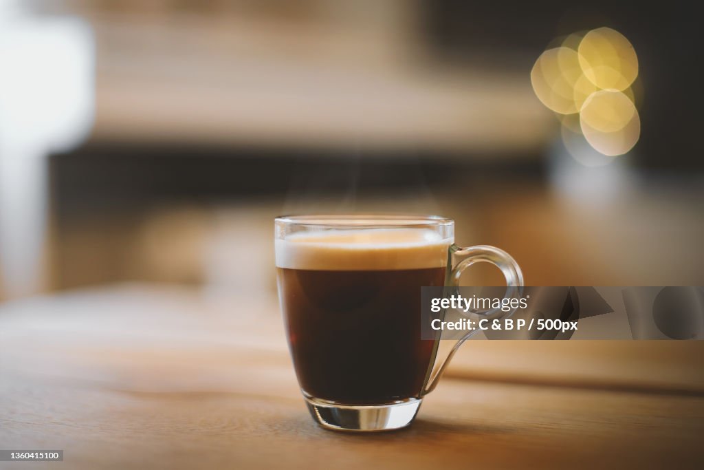 Close-up of coffee cup on table,Linz,Austria