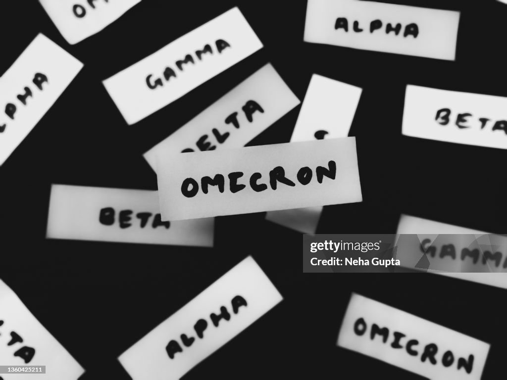 Omicron variant. Delta variant. SARS-COV-2 variants.