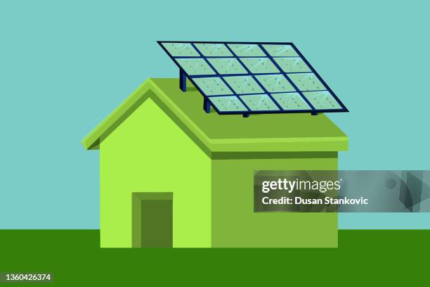 solar panel - solar panel construction stock illustrations