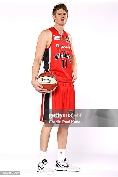 Cameron Tovey poses during a Perth Wildcats NBL portrait session at the WA Basketball Centre on December 21, 2011 in Perth, Australia.